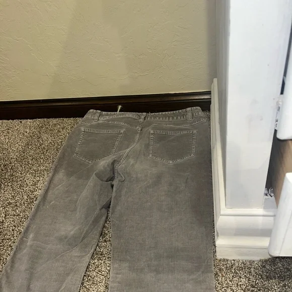 J Jill Womens Corduroy Jeans Gray slim leg stretch size 14 - Picture 7 of 10